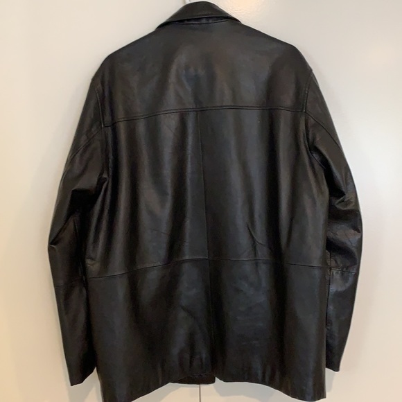 BLACK LEATHER JACKET - Picture 2 of 7